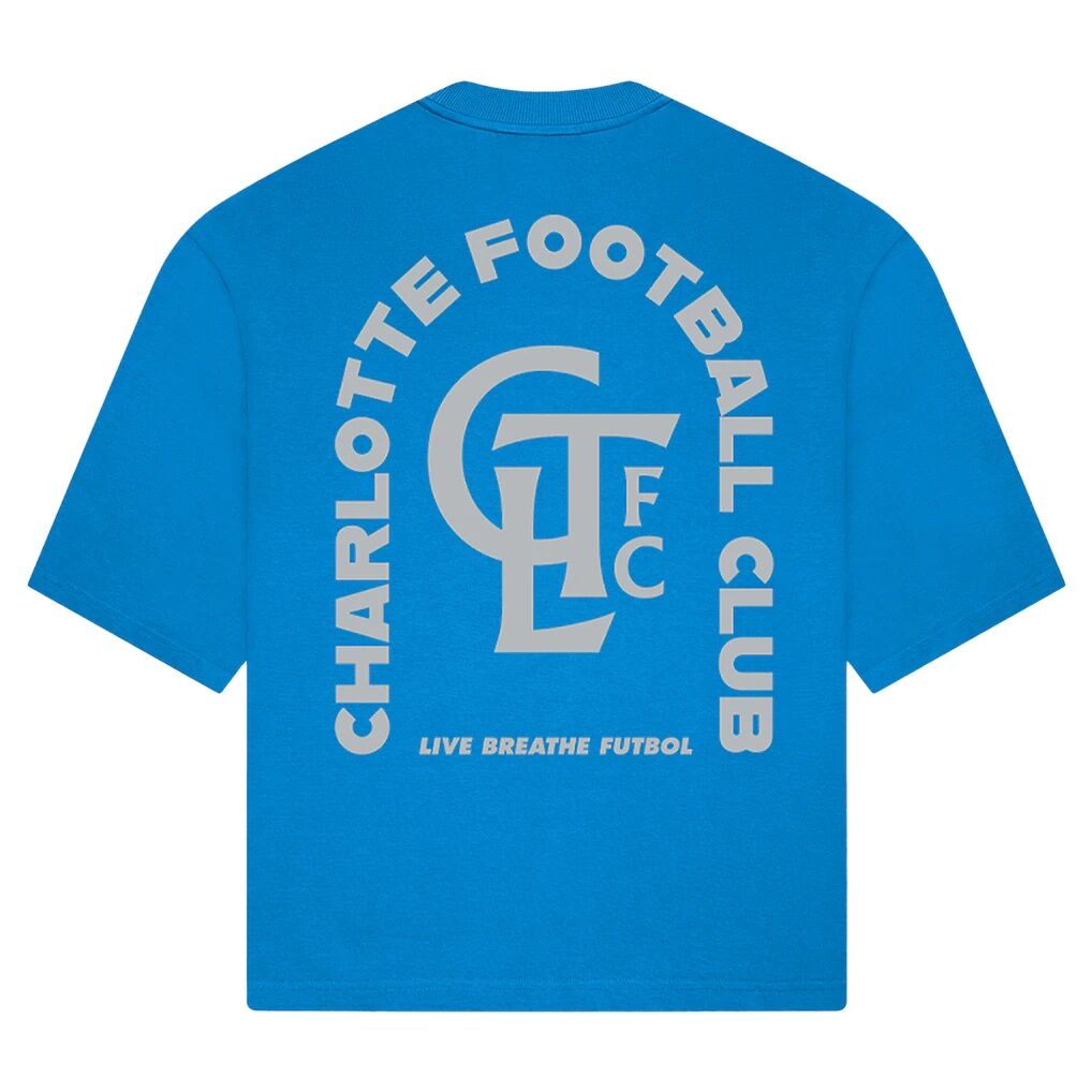 Charlotte FC Live Breathe Futbol Unisex Tunnel T-Shirt – Light Blue