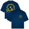 LA Galaxy Live Breathe Futbol Unisex Tunnel T-Shirt - Navy - Front View