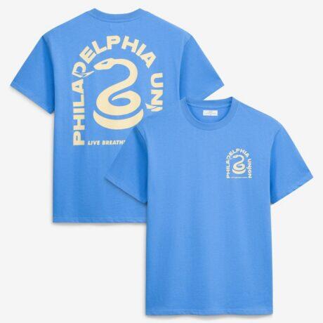 Philadelphia Union Live Breathe Futbol Unisex Tunnel T-Shirt - - Front View