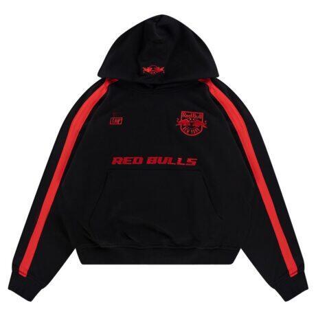 New York Red Bulls Live Breathe Futbol Unisex Rossi Hoodie - Black - Front View