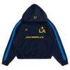 LA Galaxy Live Breathe Futbol Unisex Rossi Hoodie - Navy - Front View
