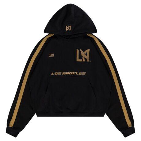 LAFC Live Breathe Futbol Unisex Rossi Hoodie - Black - Front View