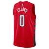 Damian Lillard Portland Trail Blazers Jordan Brand Unisex Swingman Jersey - Red - - Detail View