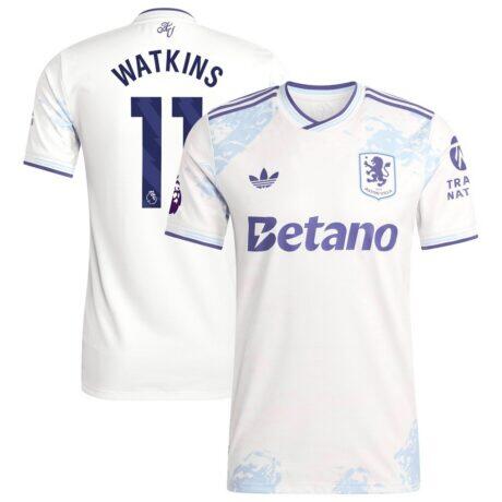 Ollie Watkins Aston Villa adidas 2025/26 Third Authentic Player Jersey - White - Front View