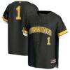 #1 Iowa Hawkeyes GameDay Greats Youth Lightweight Collegiate Baseball Fashion Jersey - Black - Front View