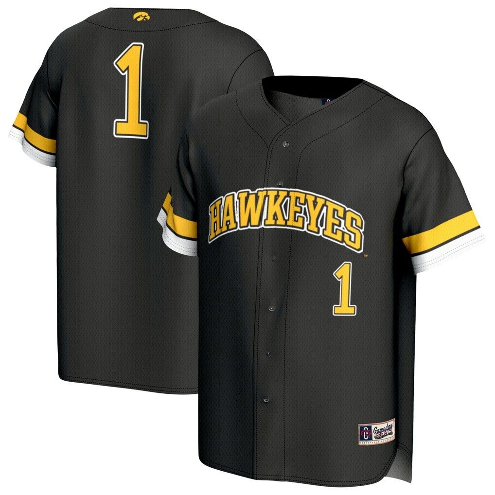 #1 Iowa Hawkeyes GameDay Greats Youth Lightweight Collegiate Baseball Fashion Jersey