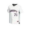 #71 Liberty Flames GameDay Greats Adult Lightweight Collegiate Baseball Fashion Jersey - White - Side View