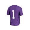 #1 Furman Paladins GameDay Greats Unisex Lightweight Football Fashion Jersey - Purple - Detail View