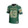 #49 Charlotte 49ers GameDay Greats Unisex Lightweight Football Fashion Jersey - Green - Side View