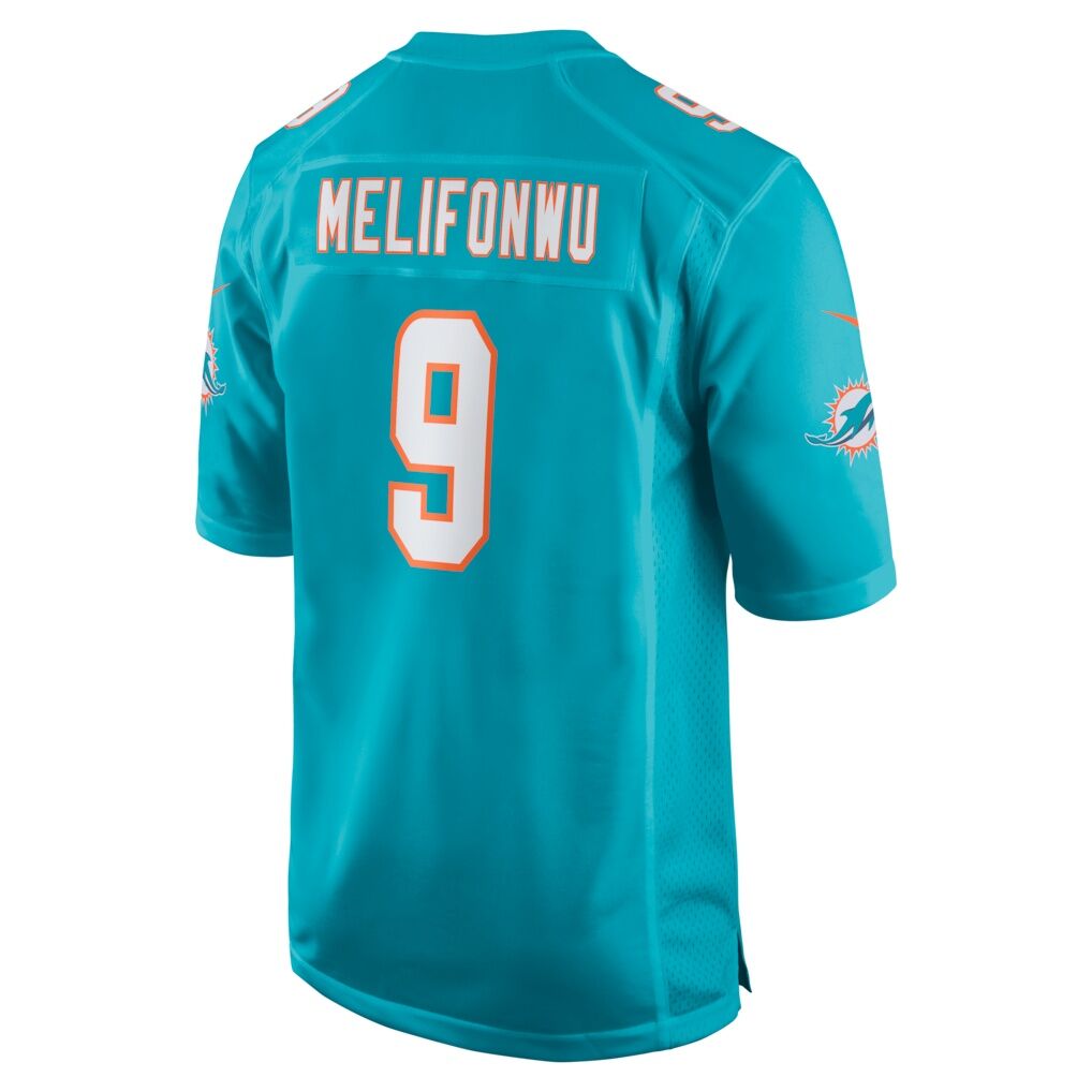 Ifeatu Melifonwu Miami Dolphins Nike Team Game Jersey -  Aqua