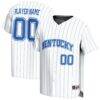 Kentucky Wildcats GameDay Greats Youth Lightweight Collegiate Baseball Pinstripe NIL Pick-A-Player Fashion Jersey - White - Front View