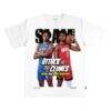Amen Thompson & Ausar Thompson SLAM Unisex Cover T-Shirt - White - Front View