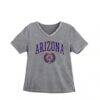Arizona Wildcats Gameday Couture Women's Iconic Edge Rhinestone V-Neck T-Shirt - Gray - Front View