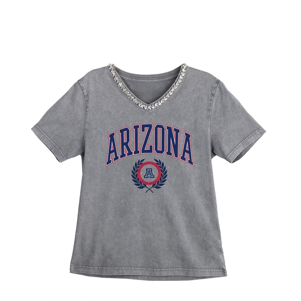 Arizona Wildcats Gameday Couture Women's Iconic Edge Rhinestone V-Neck T-Shirt