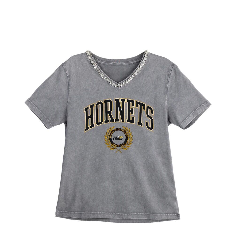 Alabama State Hornets Gameday Couture Women's Iconic Edge Rhinestone V-Neck T-Shirt
