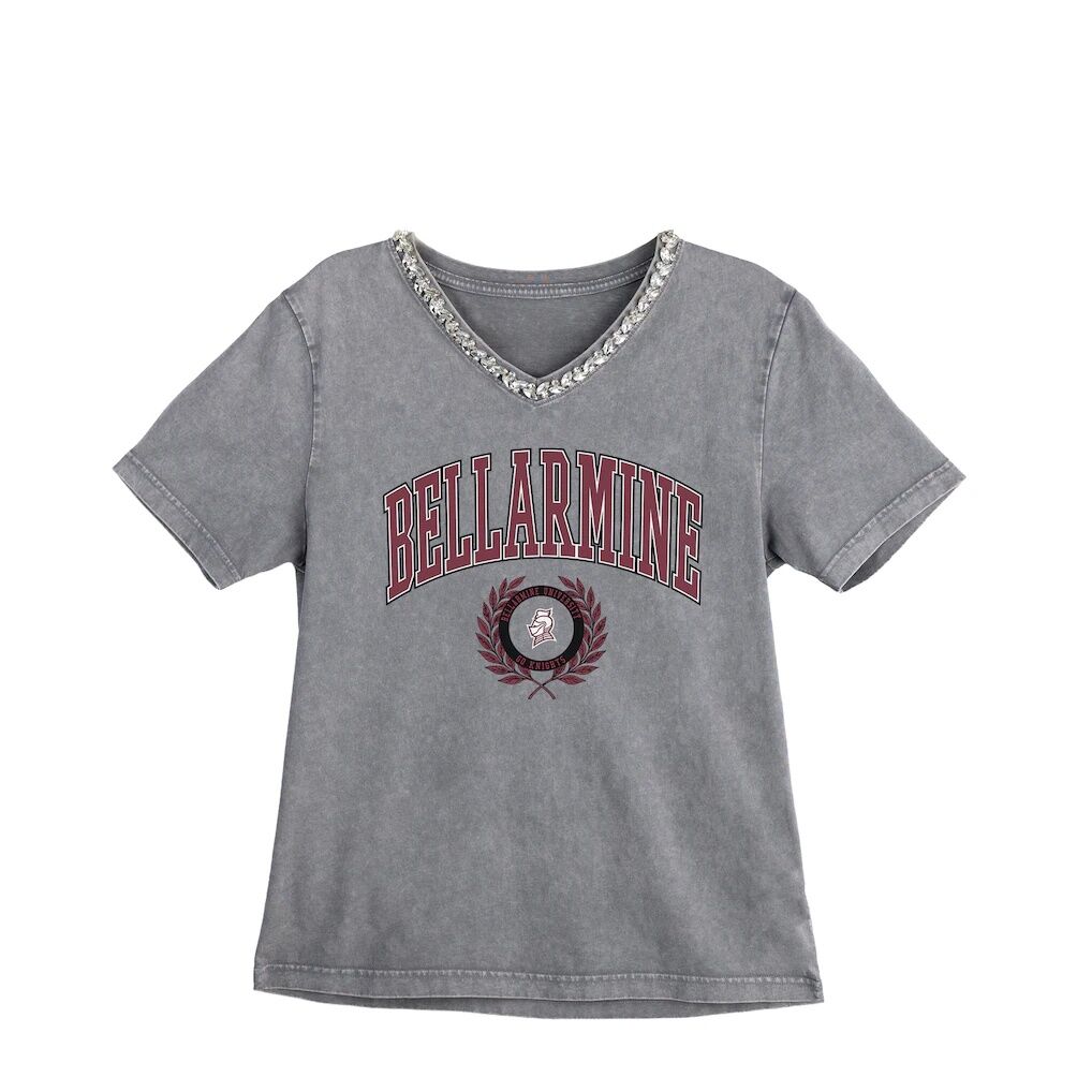 Bellarmine Knights Gameday Couture Women's Iconic Edge Rhinestone V-Neck T-Shirt