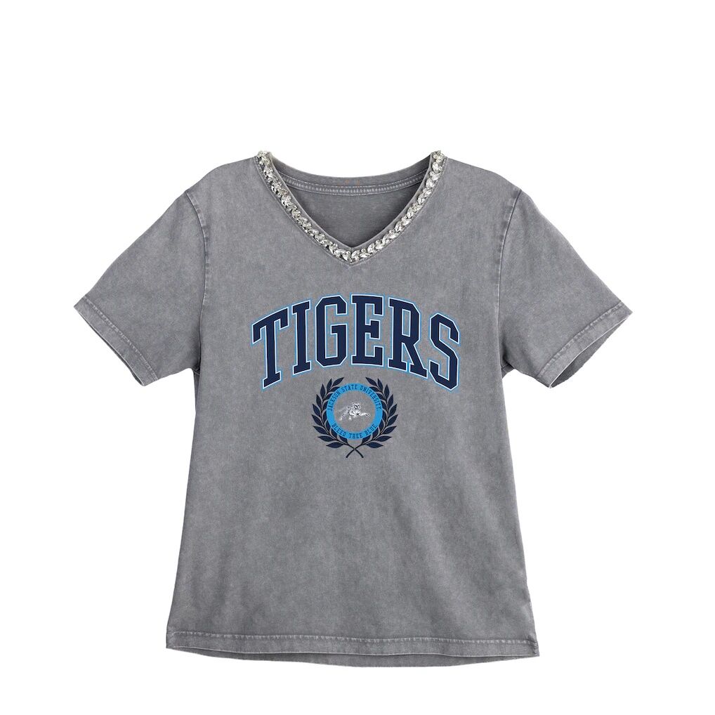 Jackson State Tigers Gameday Couture Women's Iconic Edge Rhinestone V-Neck T-Shirt