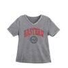 Eastern Washington Eagles Gameday Couture Women's Iconic Edge Rhinestone V-Neck T-Shirt - Gray - Front View