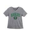 Eastern Michigan Eagles Gameday Couture Women's Iconic Edge Rhinestone V-Neck T-Shirt - Gray - Front View
