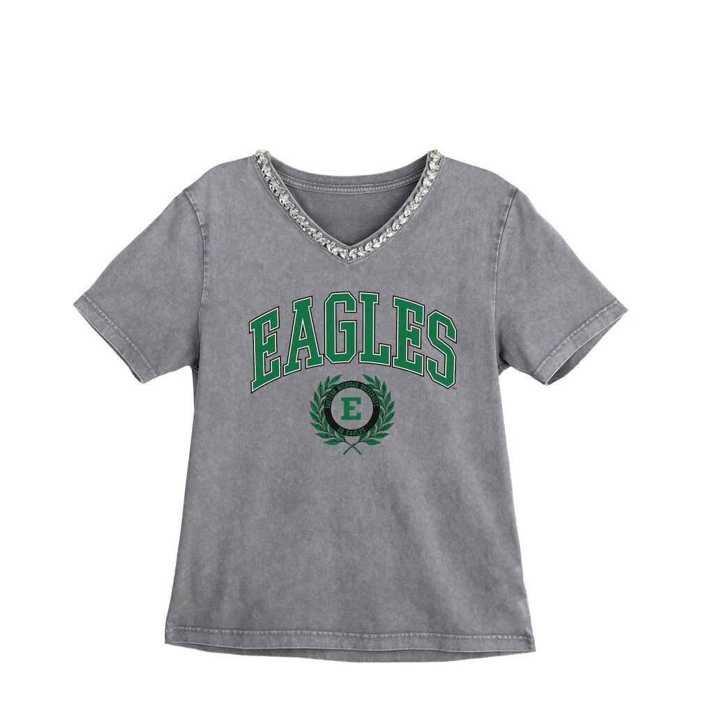 Eastern Michigan Eagles Gameday Couture Women's Iconic Edge Rhinestone V-Neck T-Shirt