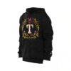 Texas Rangers New Era Día de los Muertos Brushed Fleece Hoodie - Black - Side View