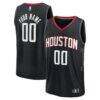 Houston Rockets Fashion7 Youth Fast Break Custom Jersey - Black - Front View