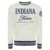 Indiana Fever Sportiqe Unisex Athletic Club Collection French Terry Crew Sweatshirt - Cream - Side View