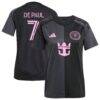Rodrigo De Paul Inter Miami CF adidas Women's 2025 The Fortitude Kit Replica Player Jersey - Black - Front View