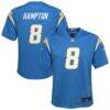Omarion Hampton Los Angeles Chargers Nike Youth Team Game Jersey - - Front View