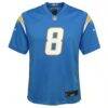Omarion Hampton Los Angeles Chargers Nike Youth Team Game Jersey - - Side View