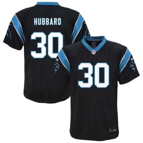 Chuba Hubbard Carolina Panthers Nike Youth Team Game Jersey - Black - Front View