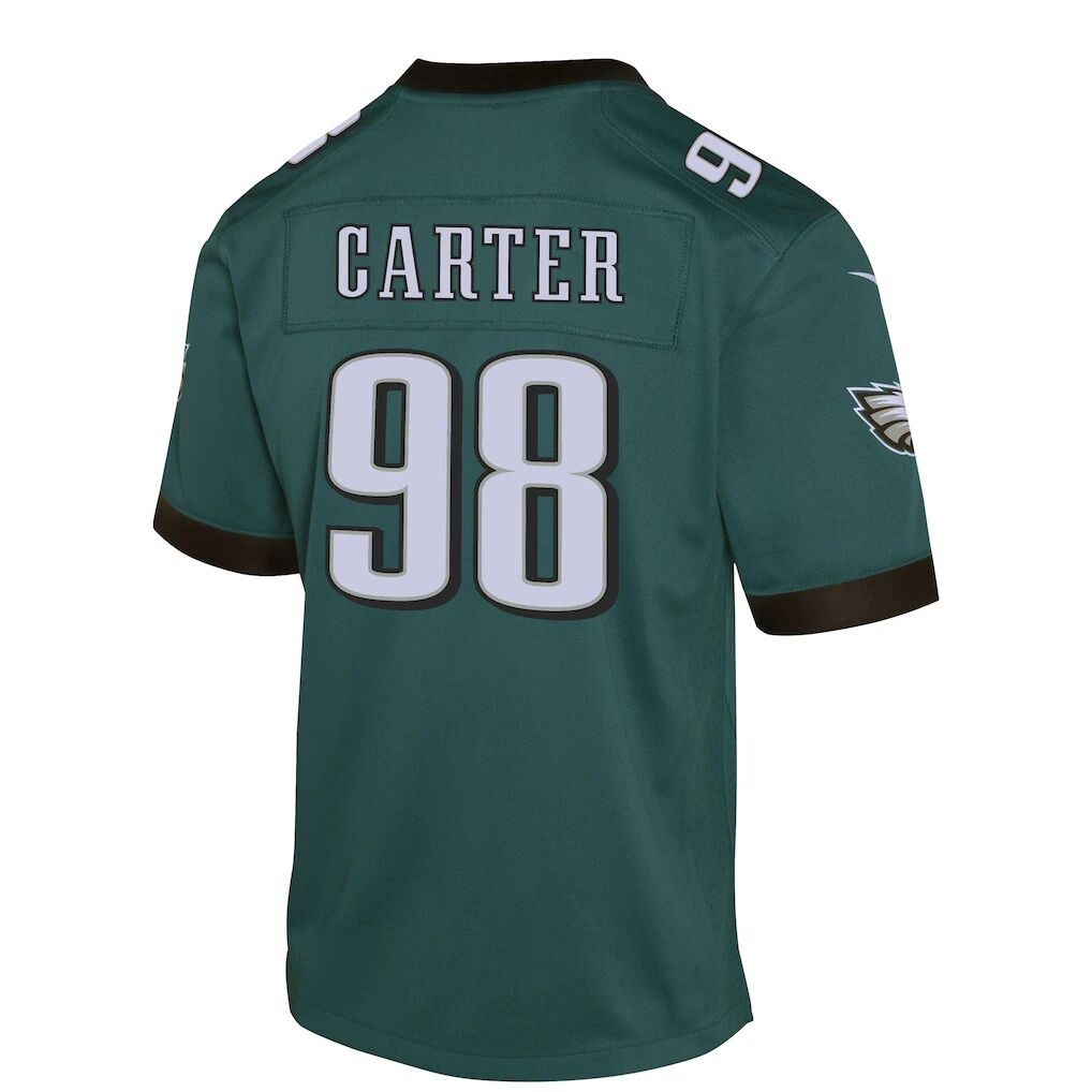 Jalen Carter Philadelphia Eagles Nike Youth Game Player Jersey - Midnight Green