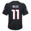 Jalon Walker Atlanta Falcons Nike Youth Team Game Jersey - Black - Detail View
