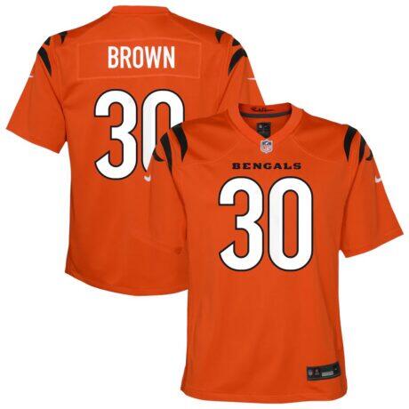 Chase Brown Cincinnati Bengals Nike Youth Youth - Orange - Front View