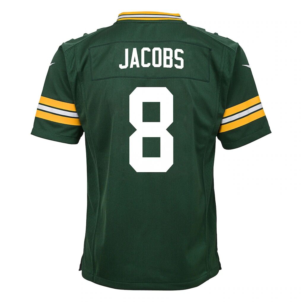 Josh Jacobs Green Bay Packers Nike Youth Team Game Jersey