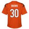 Chase Brown Cincinnati Bengals Nike Youth Youth - Orange - Detail View