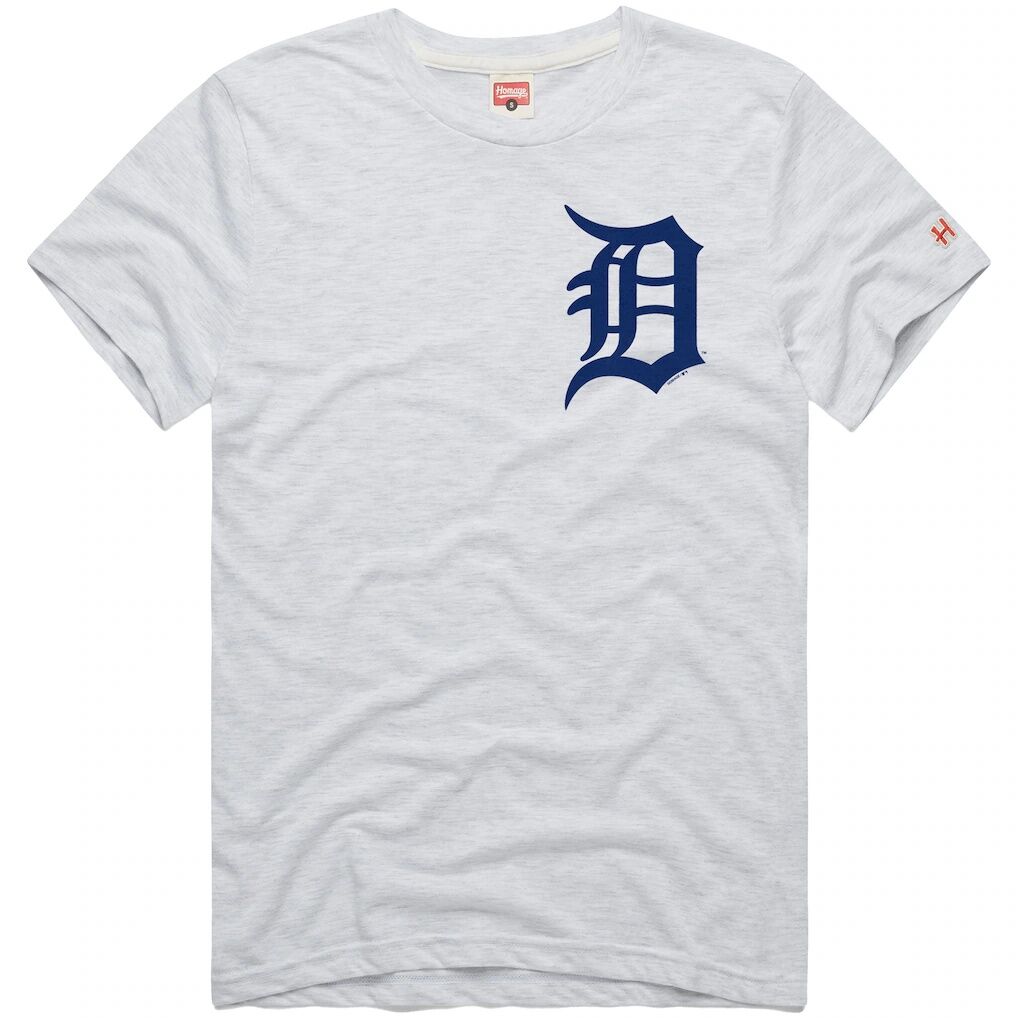 Detroit Tigers Homage Hyper Local Refresh Tri-Blend T-Shirt – Ash