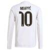 Kylian Mbappé Real Madrid adidas 2025/26 Home Authentic Long Sleeve Player Jersey - White - Detail View