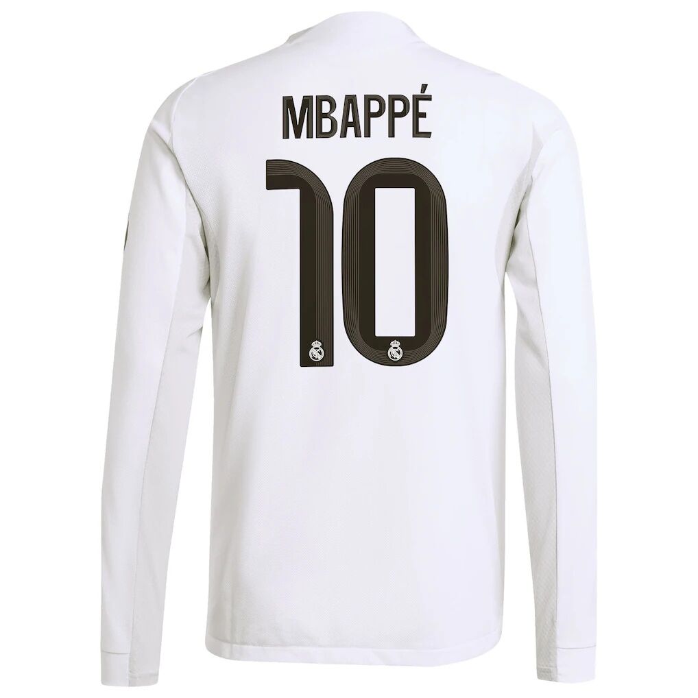 Kylian Mbappé Real Madrid adidas 2025/26 Home Authentic Long Sleeve Player Jersey
