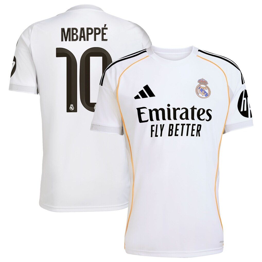 Kylian Mbappé Real Madrid adidas 2025/26 Home Replica Player Jersey