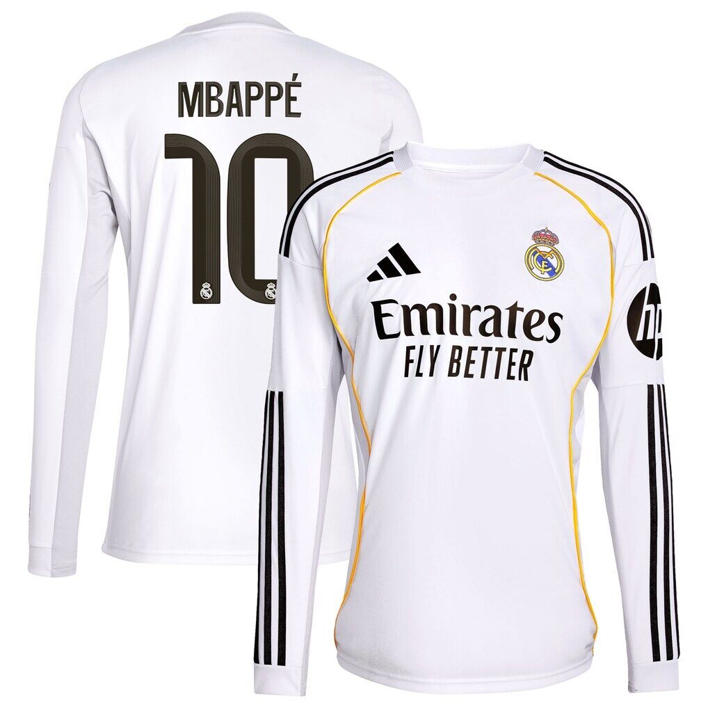 Kylian Mbappé Real Madrid adidas 2025/26 Home Replica Player Jersey