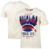 Chicago Fire Sport Design Sweden Old School Graphic Relaxed T-Shirt - Cream - Front View