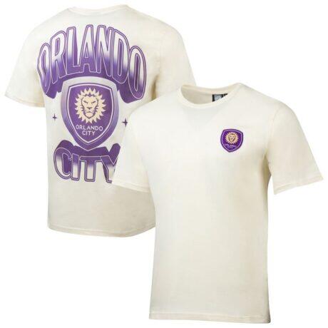 Orlando City SC Sport Design Sweden Heritage Badge T-Shirt - Cream - Front View
