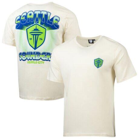 Seattle Sounders FC Sport Design Sweden Heritage Badge T-Shirt - Cream - Front View