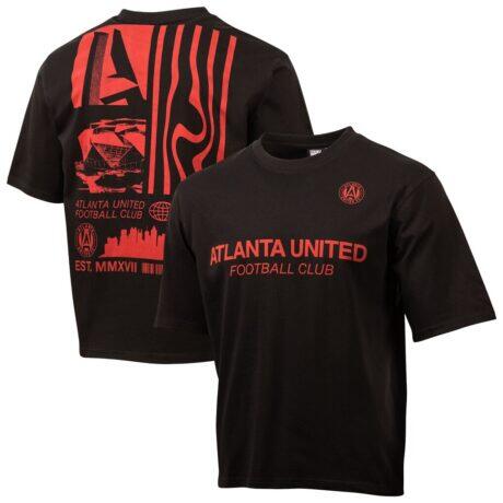 Atlanta United FC Sport Design Sweden Celestial Oversized Graphic T-Shirt - Black - Front View