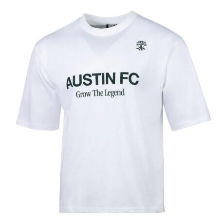 Austin FC Sport Design Sweden Celestial Oversized Graphic T-Shirt - White - Side View