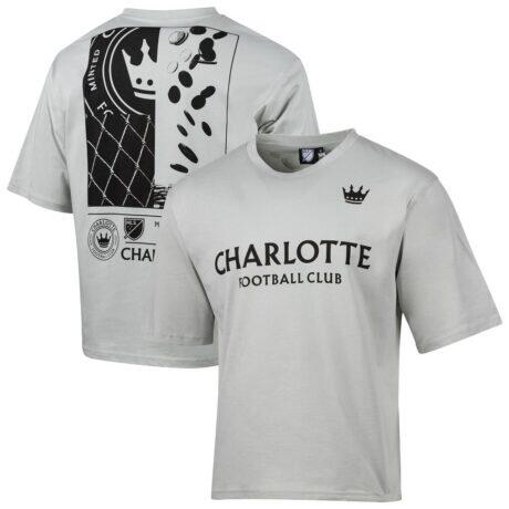Charlotte FC Sport Design Sweden Celestial Oversized Graphic T-Shirt - Gray - Front View