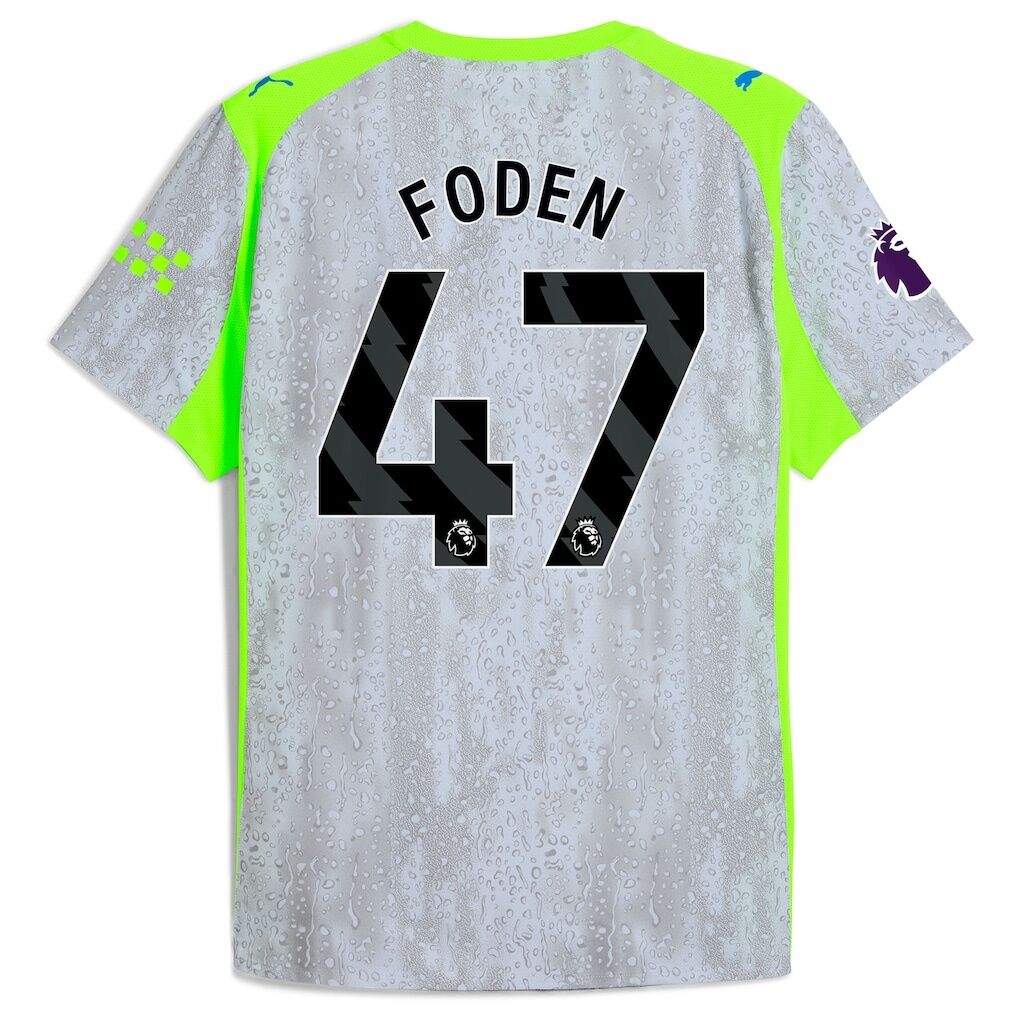 Manchester City Puma 2025/26 Third Authentic Jersey – Green/Neon Green