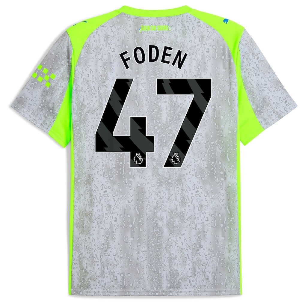 Manchester City Puma 2025/26 Third Replica Jersey – Green/Neon Green