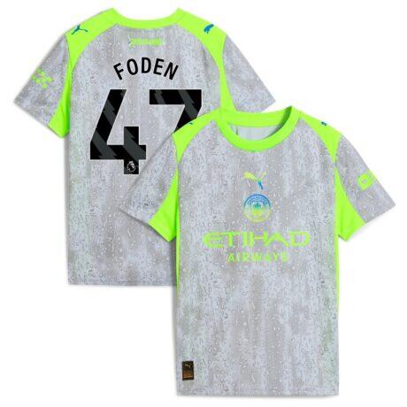 Manchester City Puma Youth 2025/26 Third Replica Jersey - - Front View